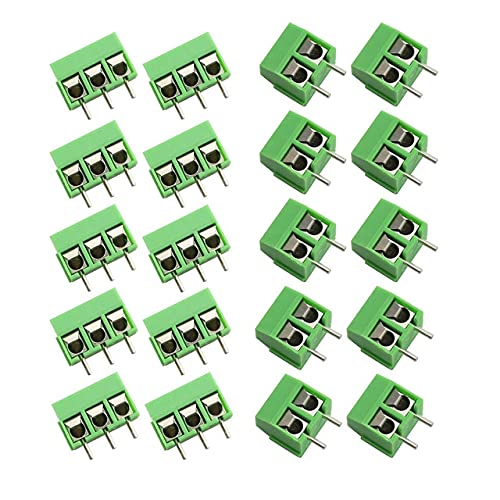 TECHDELIVERS® Combo of 2 pin & 3 Pin PBT PCB Mount Screw Terminal 5mm pitch Block Connectors Green - 10 Each (B09GSYVQF6) Amazon Price History, Amazon Price Tracker