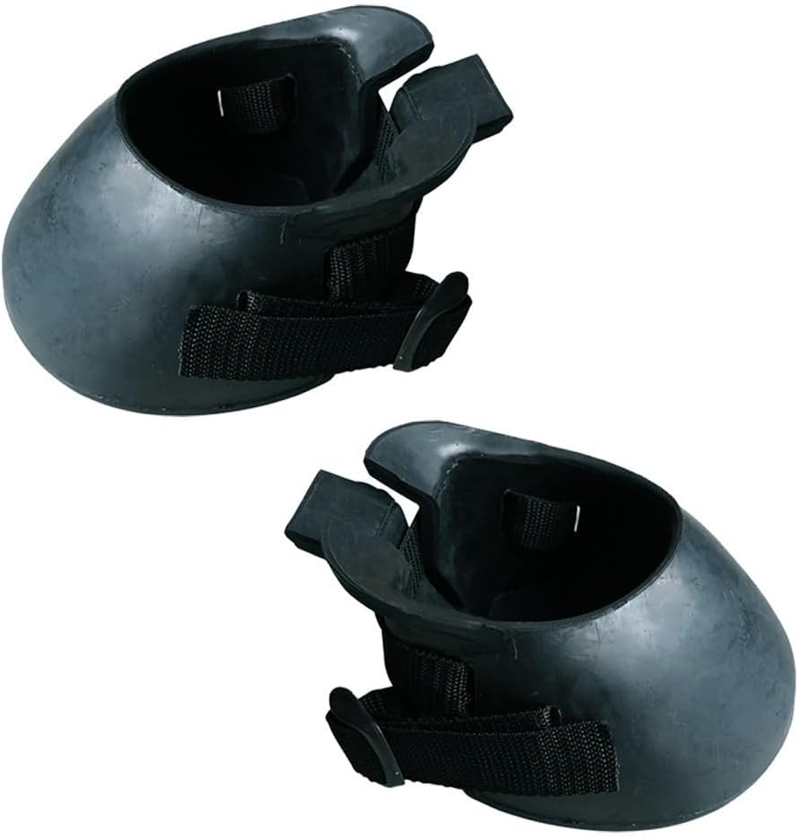 2Pcs Rubber Horse Boots Non Slip Horse Protection Shoes Guards, Non-Slip Traction Bottom Equine Hoof-Protector Horses Protection Rubber for Riding Training (S 129 * 128mm)