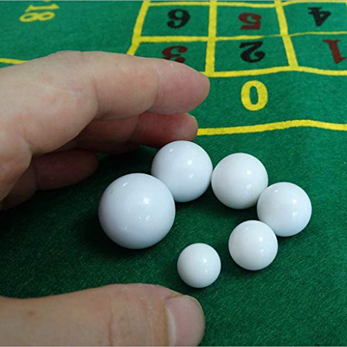 S-TROUBLE 5 Stück Russischer Roulette Ball Casino Roulette Spiel Ersatzball Acryl Weiß Ball 12/14/16/18/20/22mm