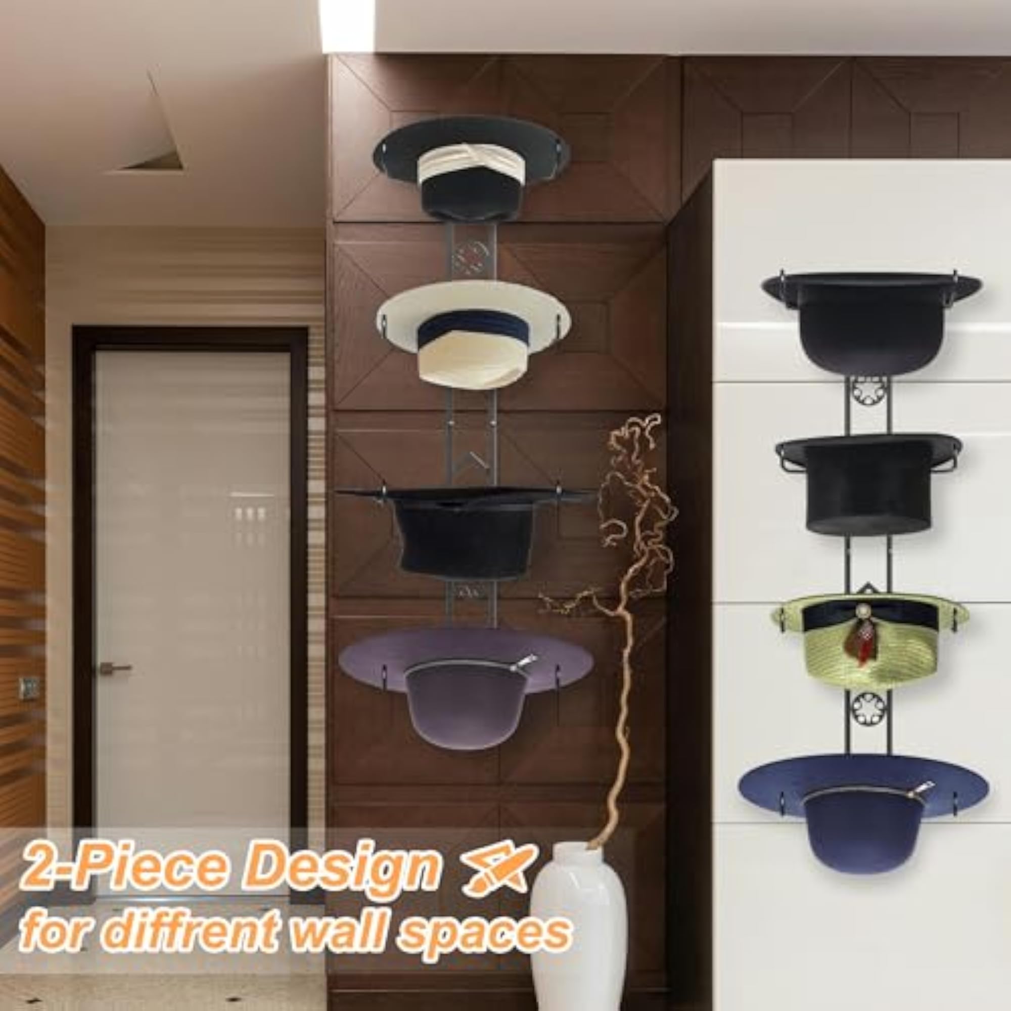 Cowboy Hat Organizer Hangers for Wall, 4 Pieces