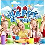Cartoon Paw Print Birthday Backdrop, 59x39 Inch Polyester Background Happy Birthday Backdrop Banner Poster for Cartoon Dog Theme Party Boys Girls Baby Shower Supplies Decorations - Image 3