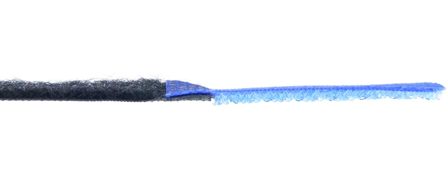 100x Klett‑Kabelbinder Wiederverwendbar – 20 Cm Lang, 20 Mm Breit, Blau/schwarz, Mit Metallöse, Zum Bündeln & Ordnen