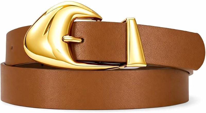 Black and Gold Belt for Women – Stylish Chunky Gold Belt, Adjustable for Jeans, Dresses & Casual Fashion