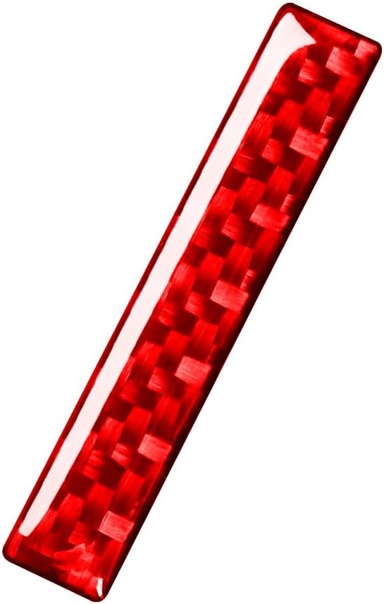 Generic Real Premium Carbon Fiber Decals Compatible with Chrysler 300 300C 2005 2006 2007 Car Rear Center Console air Conditioning Vents Frame Sticker Auto Interior Accessories Decoration Red