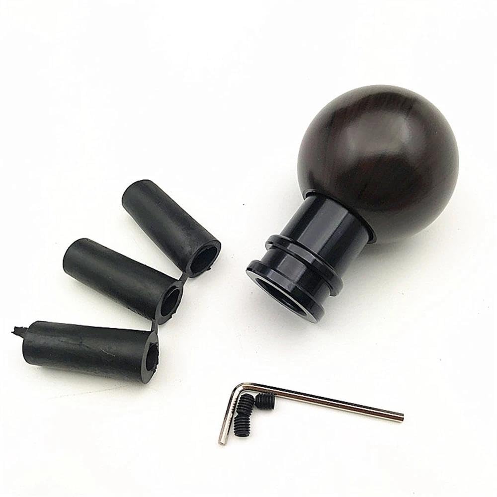 HYASDBWE Universal Mahogany Car Manual Transmission Gear Shift Knob Gear Stick Shifter Lever Knob for Toyota for Nissan Gear Shifter Parts(Black)