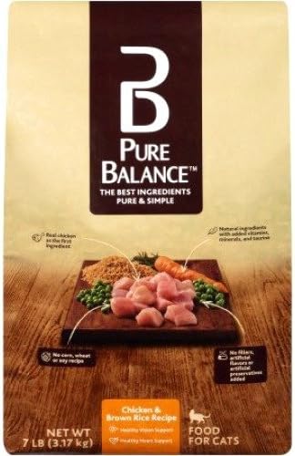 Pure Balance Chicken & Brown Rice Recipe Cat Food, 7 lb