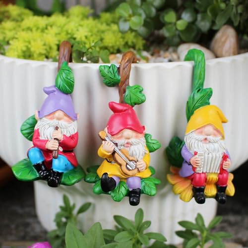 ACAREY 3 Stück Gartendeko Zwergen Figuren, Hängende Harz Balkon Gartenfiguren für Draußen, Lustige Deko Terrassen Geschenke für Frauen Mama, Outdoor Skulptur, Wasserdicht für Haus, Hof, Rasen (A) ACAREY 3 Stück Gartendeko Zwergen Figuren, Hängende Harz Balkon Gartenfiguren für Draußen, Lustige Deko Terrassen Geschenke für Frauen Mama, Outdoor Skulptur, Wasserdicht für Haus, Hof, Rasen (A)