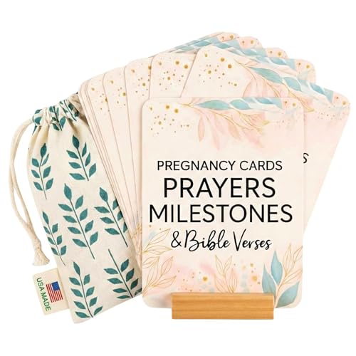 Lumont Trimester Pregnancy Must Haves - Essential Gift Set for First Time Moms, Healthy Pregnancy, Prayer Cards for Pregnant Women, Mama to Be, Expecting Parents Unique Gifts, Early Pregnancy Reveal