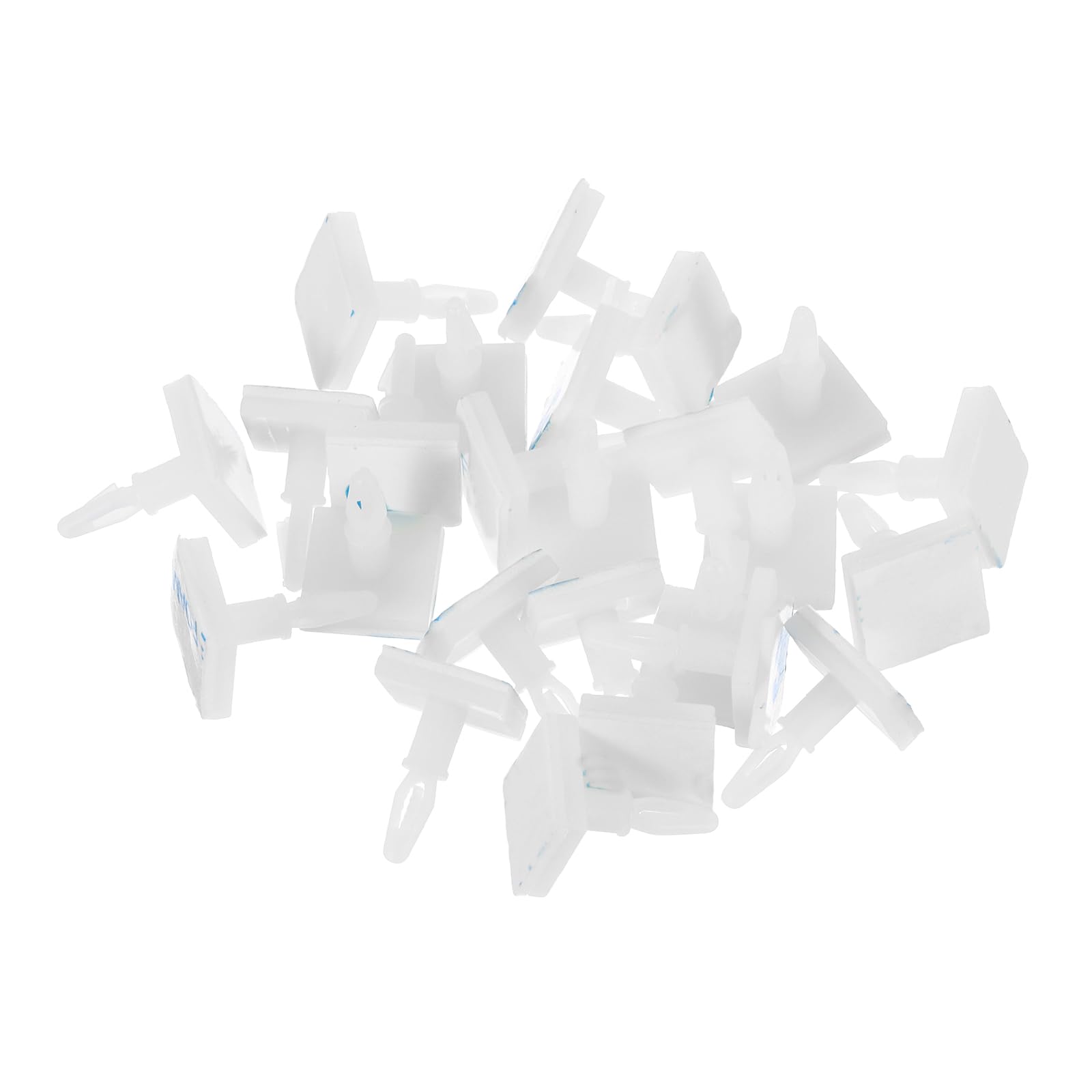 sourcing map 50 Pcs Adhesive PCB Spacer, Sticky Nylon Insulated Standoffs for PCB Board Support, Supporting Height 0.37", Fits PCB Hole Dia 3mm to 3.2mm, White