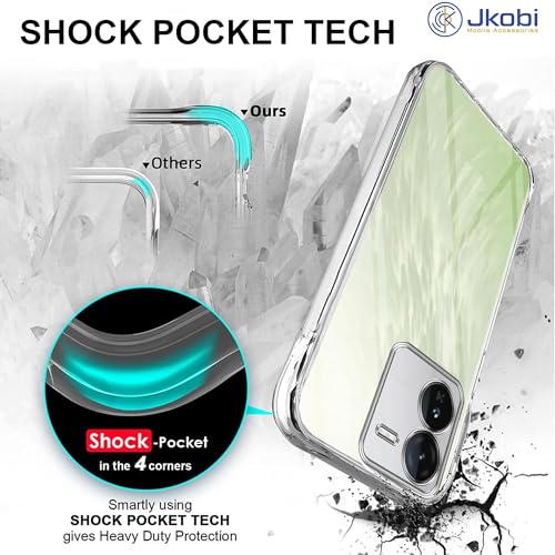 Image of Jkobi Back Case Cover for Vivo IQOO Z9 5G (Silicone Clear Shockproof Case with Camera Protection | Soft and Flexible | Transparent)