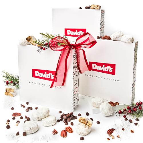 David's Cookies Chocolate Chip Pecan Meltaways Christmas Cookies Gift Box