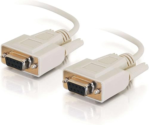 C2G 03045 DB9 FF Serial RS232 Cable de módem nulo, beige (10 pies, 10.0 ft)