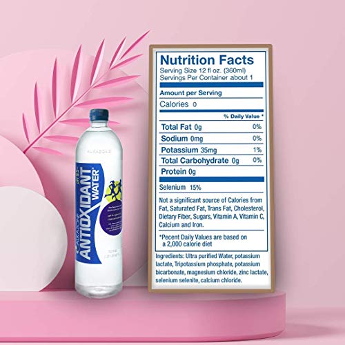 Alkazone Antioxidant Alkaline Bottled Water, Enhanced With Antioxidants, Purified Water With Electrolytes, Added For Taste, Ph Balanced To 9.5, 33.8 Oz, (Pack Of 12) #TOP1