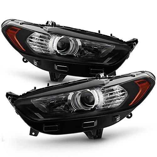 ACANII - For 2013-2016 Ford Fusion Factory Style Black Housing Projector Headlights Headlamps Assembly Driver+passenger