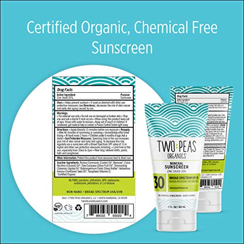Two Peas Organics - All Natural Organic Sunscreen Lotion Spf 30 And Spf 50 #TOP5