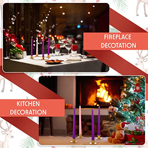 2 Pieces Advent Wreath Ring Advent Ring Candle Holder Christmas Advent Ring Wreath Table Decoration Taper Metal Candle Holder For Christmas Advent Home Decor (Round Shape) #TOP4