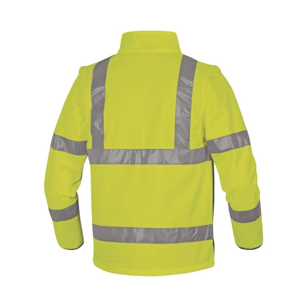 Deltaplus MOON2JG3X - Chaqueta de poliéster y elastano con 3 capas laminadas, color amarillo neón y gris, talla 3XL