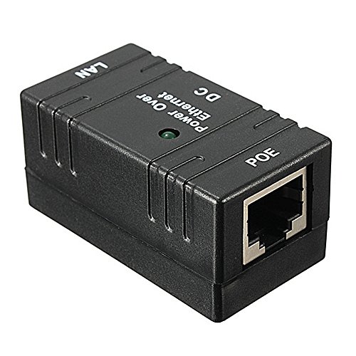 BeElion 10M/100Mbp Passive POE Power Over Ethernet RJ45 Injector Gigabit Splitter Adaptor with 2.1mm x 5.5mm DC Connector