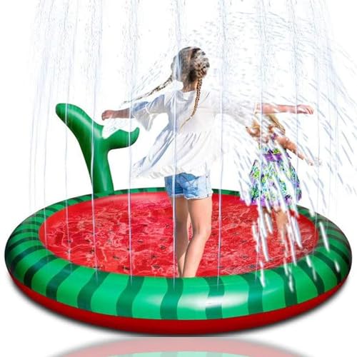 Outdoor Splash Pad Sprinkler Summer Toys for Kids Sprinkler Pool Inflatable Spray Pad Summer Outdoor Water Play Mat Dog Sprinkler 68 inches