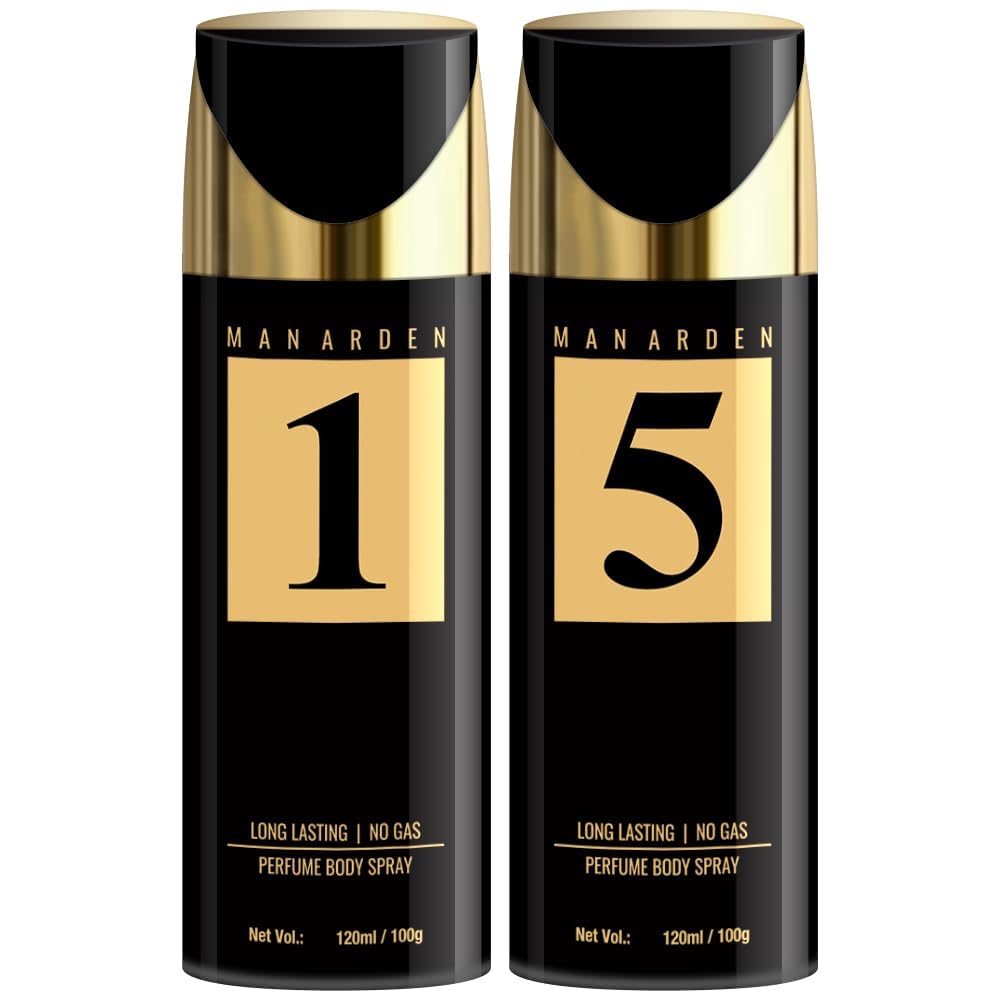 Man Arden #1 And #5 Deodorant for Men | No Gas Deo, Long Lasting Ultra Luxury Perfume Body Spray, 120ml Each-image-47