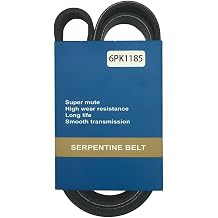 6PK1185 Serpentine Belt 6 Ribs 46.65 inch for Escort 1997 EPDM