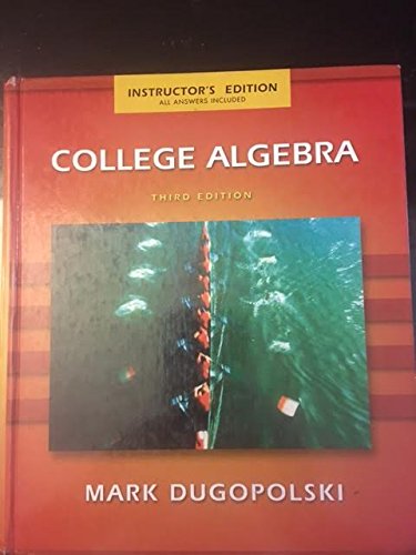 College Algebra Instructor's Edition All Answer... 0201786680 Book Cover