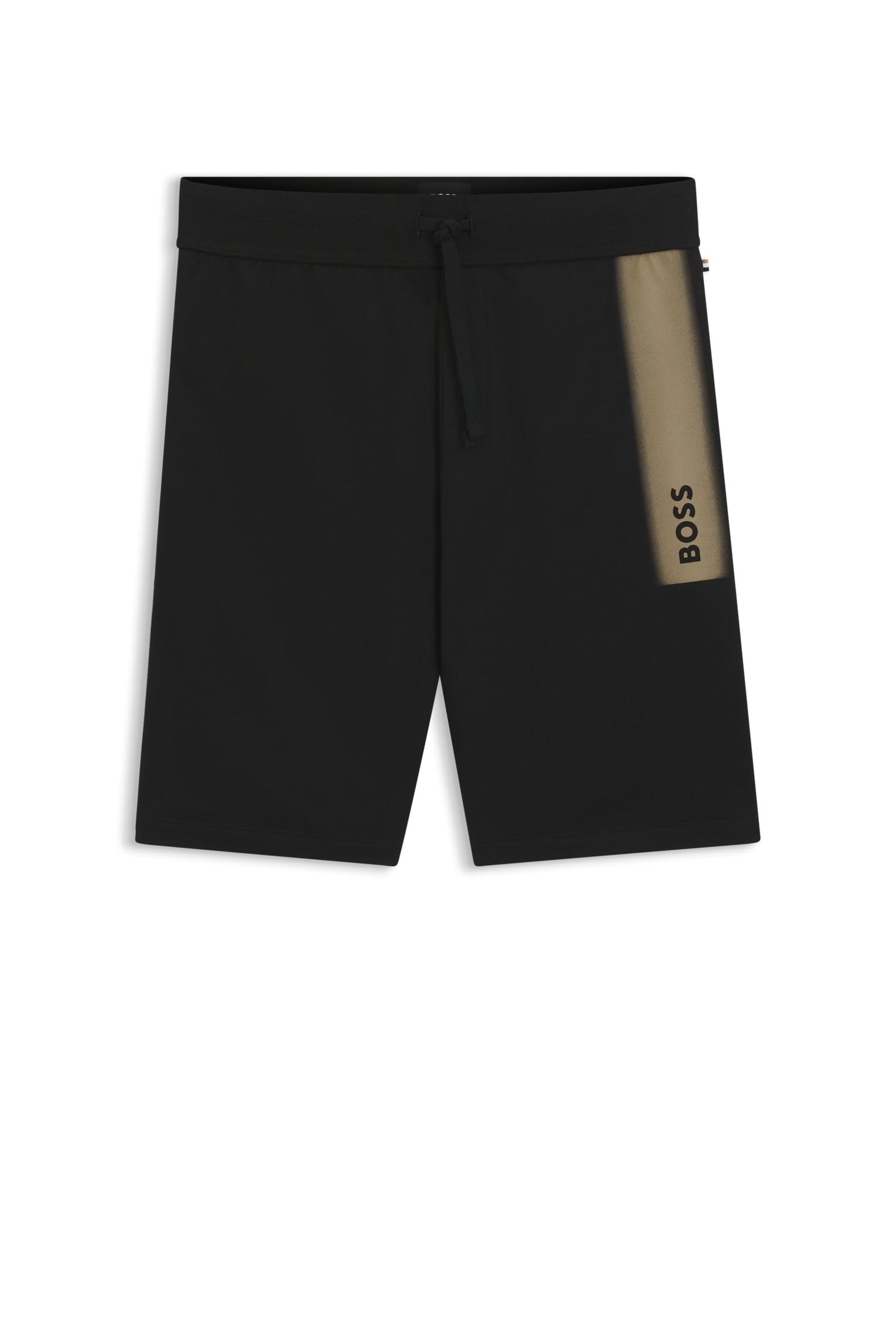 BOSS Herren Authentic Shorts Shorts aus Baumwoll-Terry mit Dégradé-Streifen und Logo