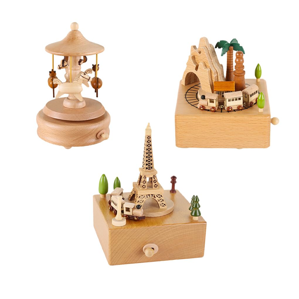 BEALIFE Castle Carousel Musical Box - Encantadora Caja de Sonido de música para cumpleaños y Navidad con Exquisita artesanía, Carrusel