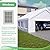 Thanaddo Carport 20'x 20' Heavy Duty Car Port with Roll-up Sidewall and Ventilated Windows with Removable Sidewalls,Portable Outdoor Garage for Car,Truck,Boat,Car Canopy,Gray Carports