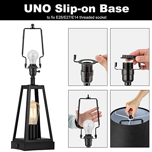 image for Qc Lamp Shade Harp, 7 8 9 10 inch Adjustable Lamp Harp Kit, Hardware P