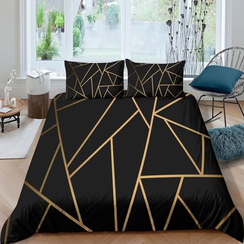 Housse de couette géométrique ultra douce en microfibre de qualité supérieure - 4