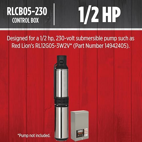 Red Lion RLCB05-230 1/2-HP 230-Volt VMC Control Box for Submersible Well Pump, Grey, 640189 by Red Lion - Image 3
