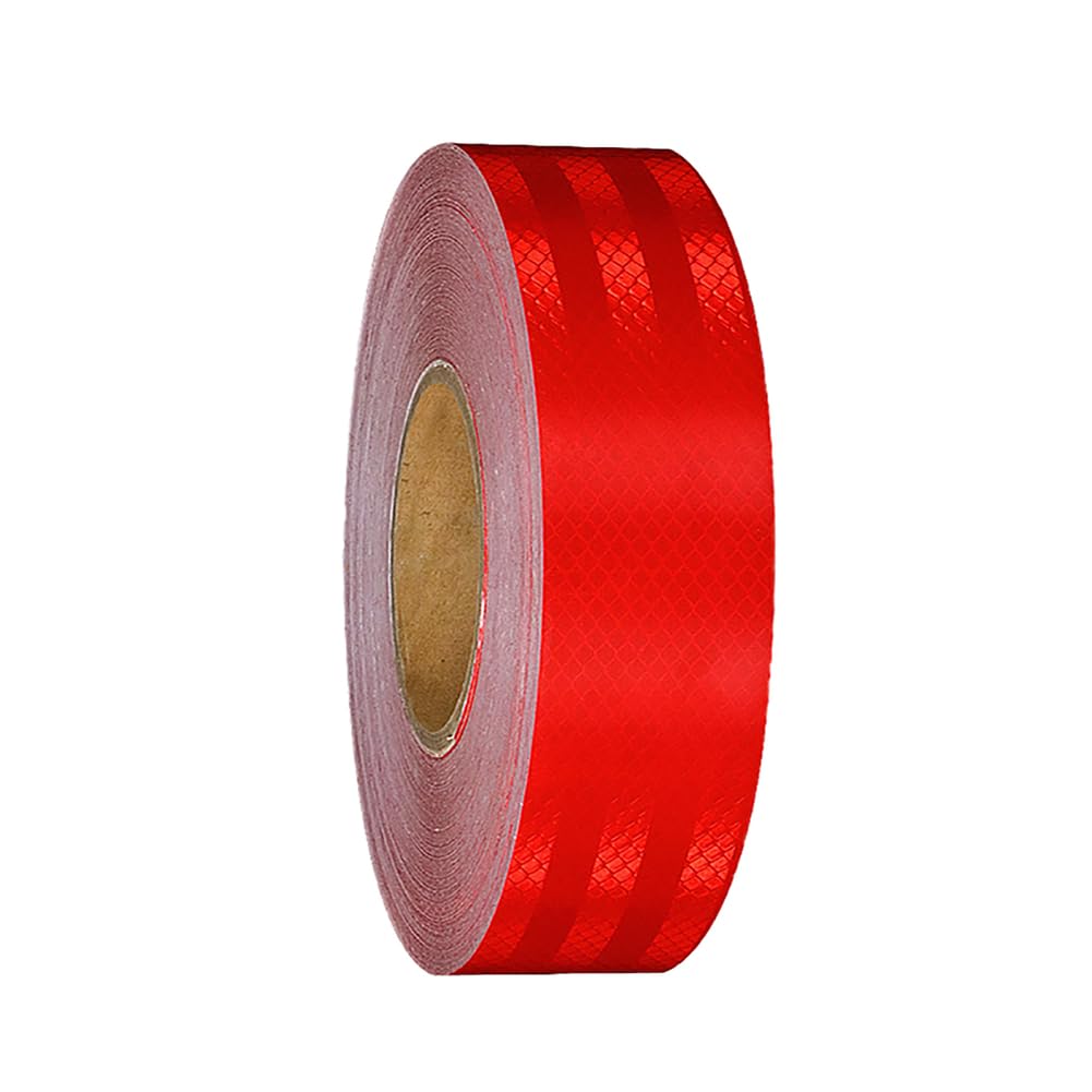 Cinta reflectante de señalización de peligro, Cinta Reflectante Alta Visibilidad Multicolor 2in x 148ft(Red)