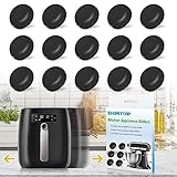 Kitchen Appliance Sliders, 16pcs Self Adhesive Small Moving Sliders Teflon Appliance Mover for Countertop Stand Mixer, Coffee Maker, Air Fryer, Pressure Cooker (Black)