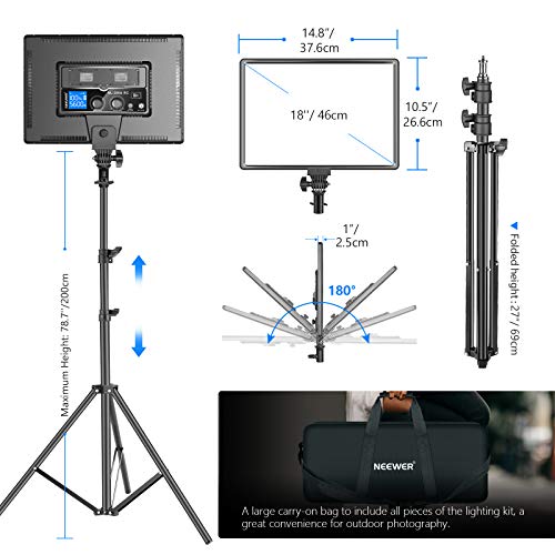 NEEWER Kit d'Illuminazione 18 Luce LED per Video