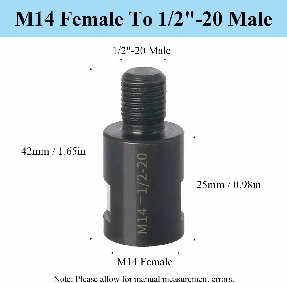 Angle Grinder Converter Adapters Female to Male Thread Angle Grinder Attachments Interface Connector for Polisher Drill Bit Cutting Disc Power Tool Accessories
