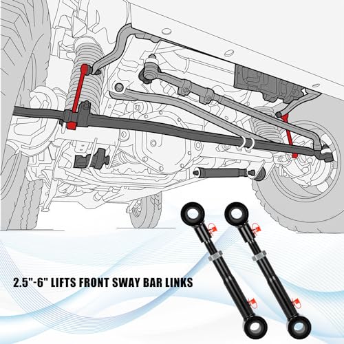 image for RANSOTO Front Sway Bar Links Compatible with Jeep Wrangler JK 2007-201