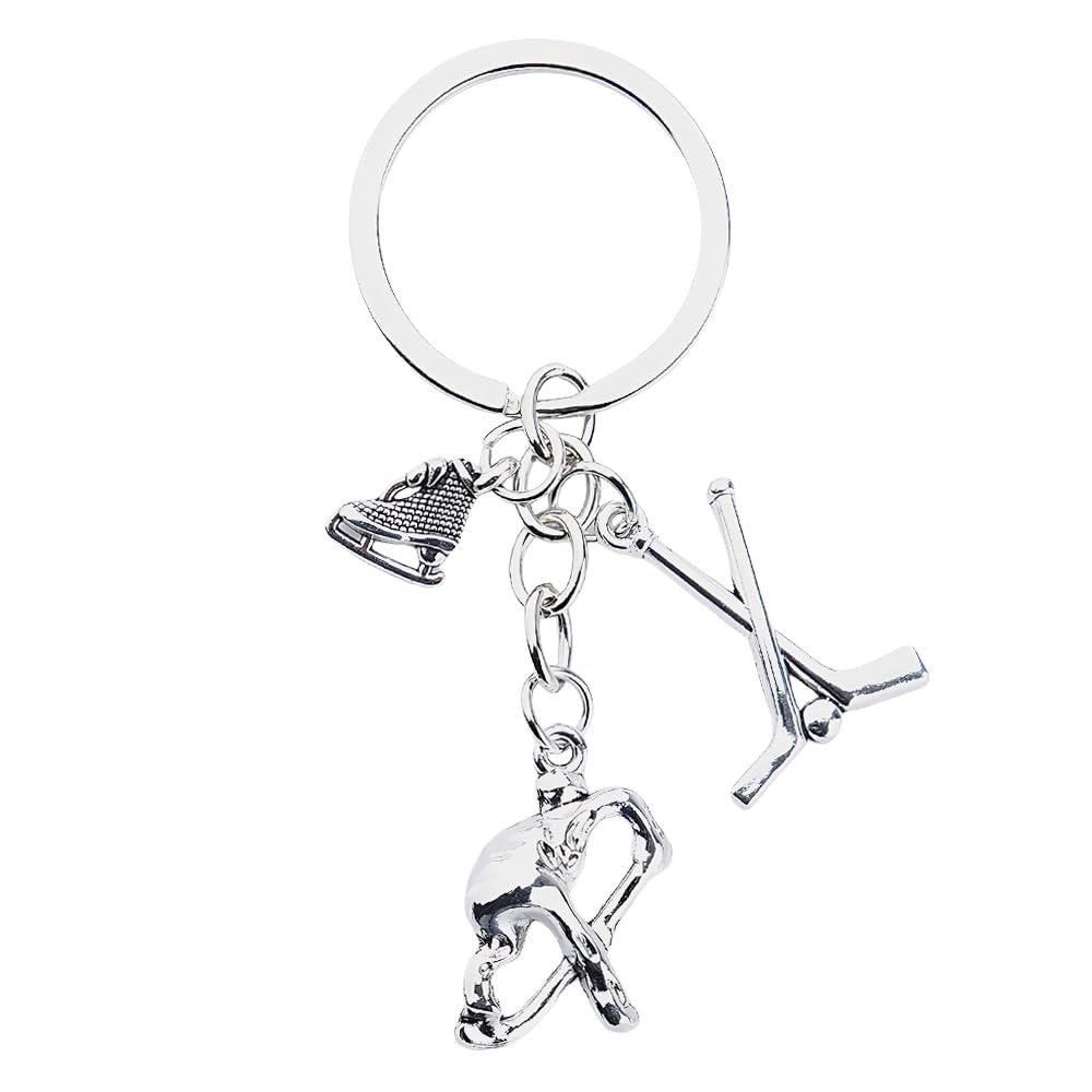 Hockey Keychain Gift for Son Daughter Coach Friend Bestie Thank You Gifts for Brother Sister Charm for Boys Colleague Gifts for Women Men Dad Mom Retirement Gift