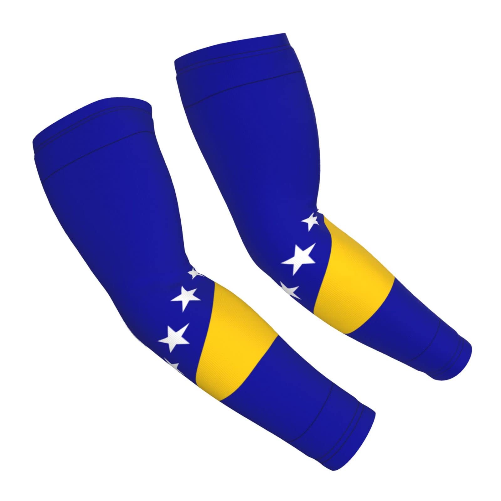 HaiRui YunDa Bosnian Flag Sun Protection Arm Long Sleeve Protector Unisex Outdoor Sports Protective Sleeve Guard
