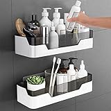 SHBaizoy Paquete de 2 Estanteria Ducha,Estante de baño sin taladrar,Montado en la Pared Baño Cesta,para baño/cocina