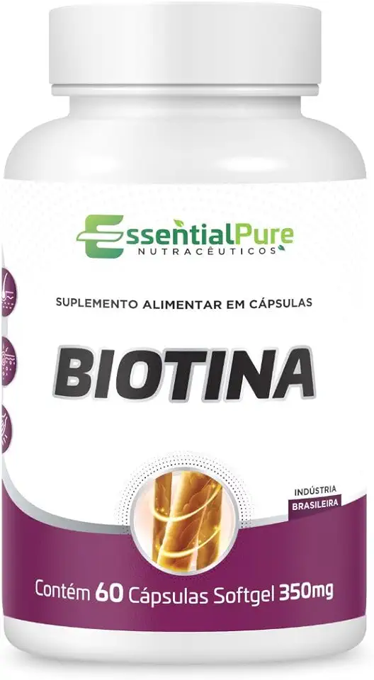 Biotina 100% Pura 60 Cápsulas 22mcg Natural