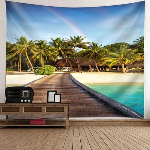 Tapiz de pared de playa para decorar paredes vacías sin hacer obras en casa