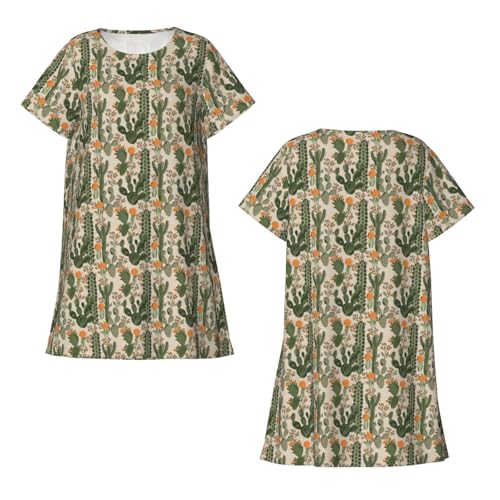 Robe de nuit manches courtes idéale pour vos soirées cocooning d'été