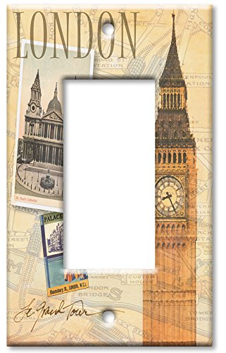 Art Plates - London Switch Plate - Single Rocker