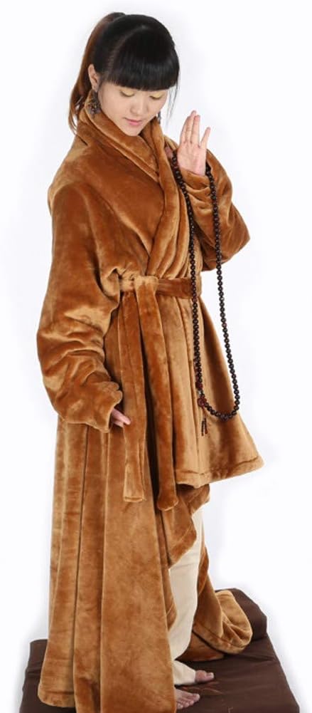 ZanYing Unisex Thickened Warm Flannel Meditation Cloak Yoga Shawls