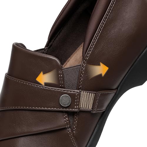 Image of DREAM PAIRS Loafers for Women Slip-on Dressy Comfortable Business Casual Work Office Faux Leather Loafer Shoes with Arch Support