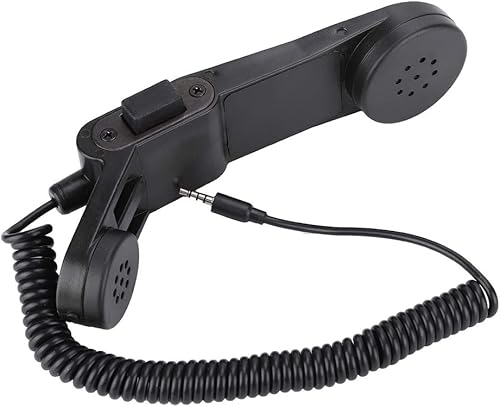 FOSA Retro 0.138 in Teléfono Receptor Micrófono Vintage Teléfono Teléfono Celular Receptor Micrófono, Radio al aire libre Micrófono Altavoz de mano