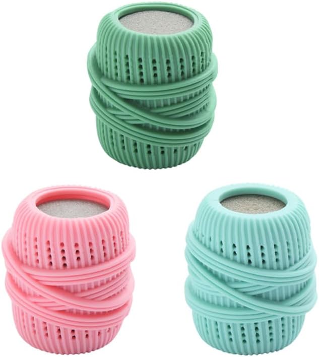 Garneck 3pcs Random TPE Sponge Laundry for Washing Machine Debris Collector Prevent Knots Household Cleaning Supplies
