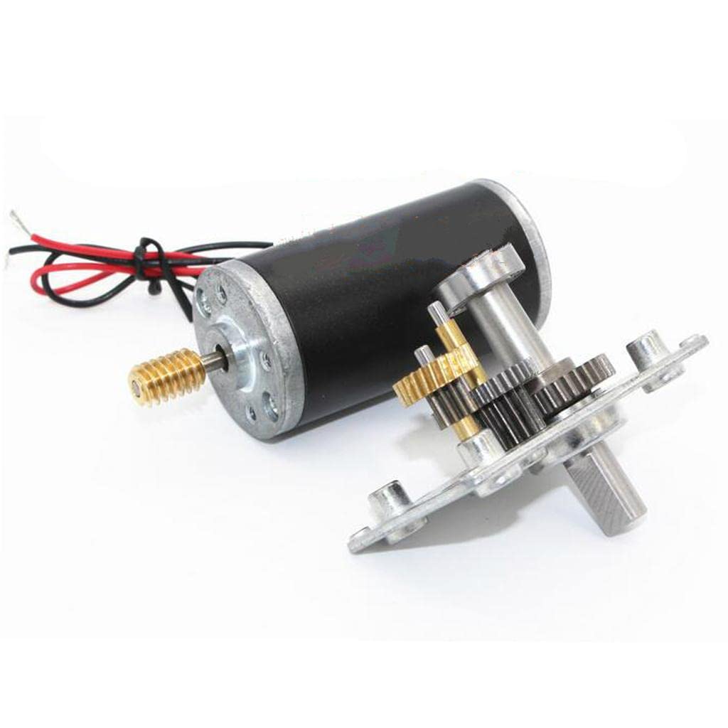 Milageto Schneckengetriebemotor Als Getriebemotor Und Gleichstrommotor mit Untersetzungsgetriebe Selbstsperrend bei Stromausfall Und Umkehrbar für Die Vorhang, 12V 80RPM