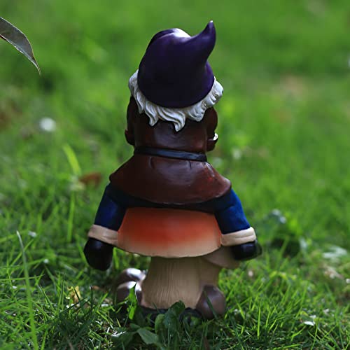 Mushroom Garden Gnome Statue Outdoor Indoor Decor Funny Cute Gnomes Naughty Gnome Fairy Dwarf Elf Spring Scandinavian Decorations Guardian Resin Figurine Gift For Home Lawn #TOP7